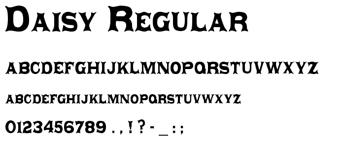 Daisy Regular font